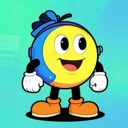 cartoon character, new retro style, early 2 0 0 0 s style