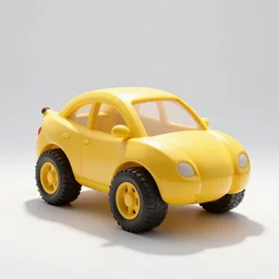 an car shaped like a banana, shiny, fruit, big wheels, shadows, white room, design, concept, photography,