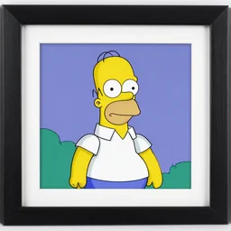 framed photo of buff homer simpson