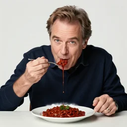 photo of gilbert gottfried eating chili, 8 k, 8 5 mm f 5. 6