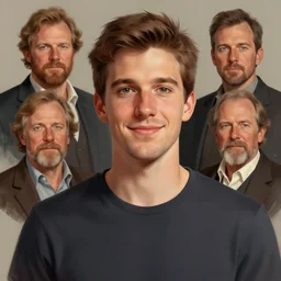 photo of brandon mably with simple smile paint detailed digital artstation, portrait hd 4 k, y greg rutkowski and gaston bussiere and craig mullins and j. c. leyendecker, hd