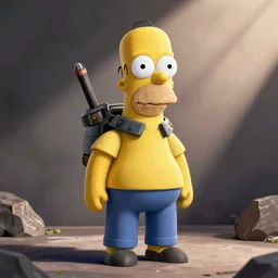 3d Homer Simpson in Gears of War