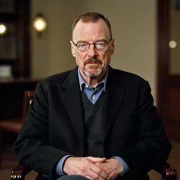 walter white face sitting on chair photo by annie leibovitz 8 0 mm lens bokeh