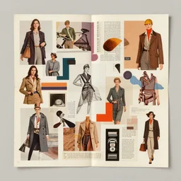 A mid-century modern collage, made of random shapes cut from fashion and science magazines and text books, of The Empire Strikes Back film poster.