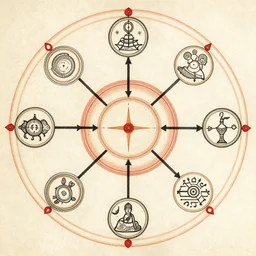 a diagram of the esoteric alchemical process, reminiscent of the voynich manuscript