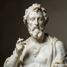 doctor zoidberg marble sculpture by caravaggio, stunning detail