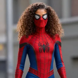 Zendaya as spiderman without mask, spiderman movie still