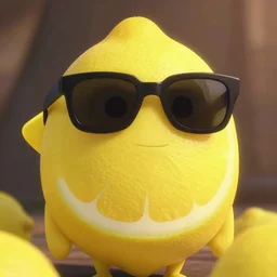 a wholesome animation key shot of lemon, wearing sunglasses, medium shot, waist up, pixar and disney animation, sharp, rendered in unreal engine 5, anime key art by greg rutkowski, bloom, dramatic lighting