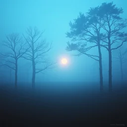 a moment of introspection, fantasy, simple, serence, beautiful, meditation, calm, blue by simon stalenhag