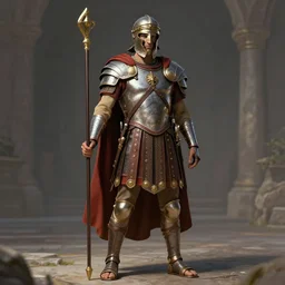 a roman conquistador. trending on art station. 8 k. beautifully detailed. subject fully in frame. fantasy