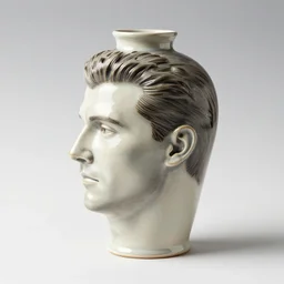 a ceramic vessel with jeff goldblum's profile