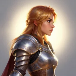 side - profile painted portrait, imogen poots as a paladin, bright backlit, key lighting, smooth, gaudy colors, unreal engine render, maya render, octane render aesthetic, dota! matte painting concept art, official fanart behance hd artstation by james gilleard, jesper ejsing, lois van baarle, ilya kuvshinov
