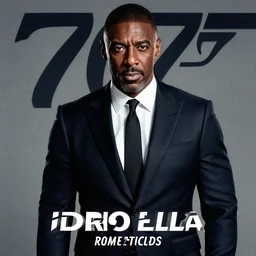 poster of idris elba as james bond, 0 0 7, rule of thirds