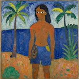 chillhop picture, in style of paul gauguin, 4 k, high resolution details,
