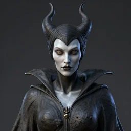 stoic statue of maleficent, aesthetic, naturel, symmetrical face, hyper detailed, digital sculpture, trending in artstation, cinematic lighting, studio quality, smooth render, unreal engine 5 rendered, octane rendered