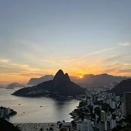 sunset at rio de janeiro