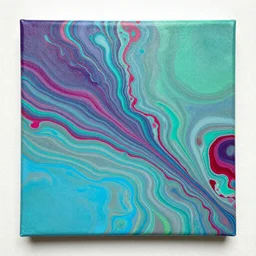 an acrylic fluid painting, vibrant colours
