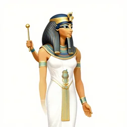 egyptian high priestess channeling the goddess isis, illustration by pascal blanché