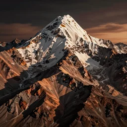 Himalayan mountain range on Mars, photograph