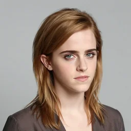 photo of an impossible emma watson, optical illusion, studio photo
