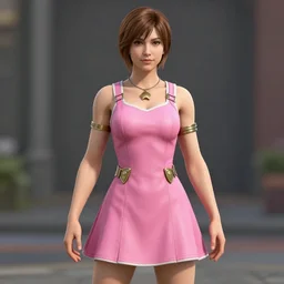 Sundowner mercenary character from metal gear video game wearing a pink dress, male, trending on artstation, screenshot from metal gear video game, octane render