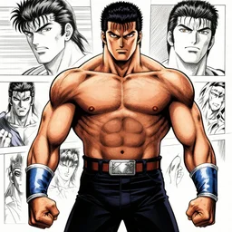 rocky marciano drawn in the style of berserk manga