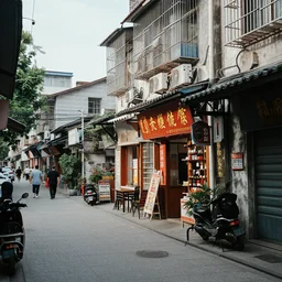 Whimsical street photography scene in a small city in China, Ricoh GRIII, f/3, focal length: 18.0 mm, shutter speed: 1/250 s, ISO: 200