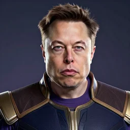 a portrait of elon musk as thanos, the pixar adaptation, with same hairstyle, angry facial expressions, hyper detailed, digital art, trending in artstation, cinematic lighting, studio quality, smooth render, unreal engine 5 rendered, octane rendered