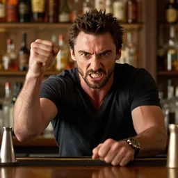hugh jackman angry in brazilian bar