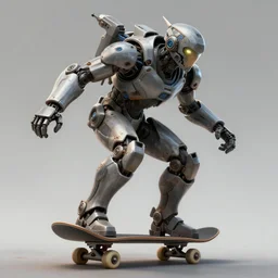a mech suit skateboarding, diffuse lighting, fantasy, highly detailed, photorealistic, digital painting, artstation, illustration, concept art, smooth, sharp focus, in the style of tom bagshaw