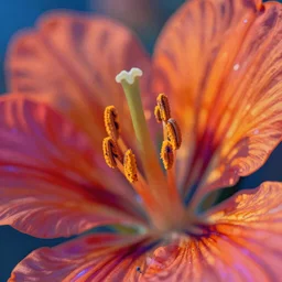 vibrant colors, flowers pistils stamens closeup, epic, cinematic lighting, octane render, trending artstation, concept art, shallow depth of field, illustration, highly detailed, photorealism, digital painting