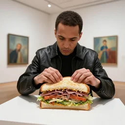 aphex twin making a subway sandwich ultra realistic national art gallery 4 k