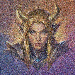 masterpiece head-on symmetrical centered painted portrait, just one head, Imogen Poots as Warcraft Paladin, RPG character avatar, Hearthstone concept art, pixar, dreamworks, gradient background, splash comics, global illumination lighting, trending on artstation, by lois van baarle, ilya kuvshinov, rossdraws
