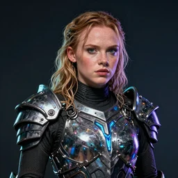 rooney mara portrait, dystopia core, apocalyptic, armor, warrior, dramatic, sharp focus, fiction, neon, fantasy, hyper detailed, digital art, trending in artstation, cinematic lighting, studio quality, smooth render, unreal engine 5 rendered, octane rendered, art style and nixeu and wlop and krenz cushart