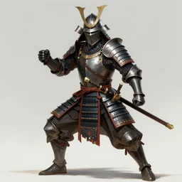 a Knight/samurai in a battle ready pose in the style of Jean Giraud trending on artstation deviantart Pinterest detailed realistic High Resolution HD 8k in color
