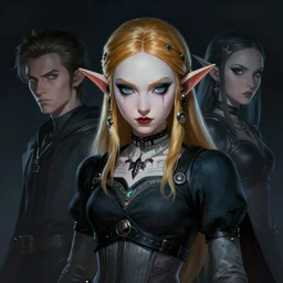 kerli koiv, zelda, darkwave, darksynth character portrait, sharp, digital matte painting, art by luis royo, greg rutkowski, wlop, dramatic lighting, trending on artstation