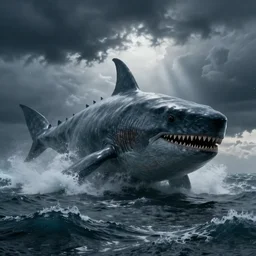 stormy ocean monster dramatic lighting cinematic establishing shot extremely high detail foto realistic cinematic lighting post processed