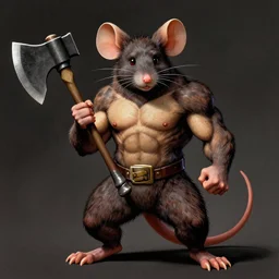portrait of muscled anthropomorphic mouse beast wielding an broadaxe, boris vallejo, julie bell, zdzisław beksinski, ed binkley, mark brooks frank frazetta, greg hildebrandt, tim hildebrandt, alex horley, ralph horsley, peter andrew jones, eddie mendoza, earl norem, greg rutkowski, michael whelan, artgerm