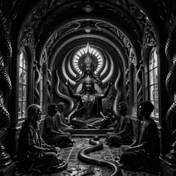 That through this great sea of blackness That I penetrated through these corridors And I went through that last segment Where I went through these dark serpentines I passed through that corridor Where they sat, where they are And when you penetrate to the most high God You will believe you are mad You will believe you've gone insane But I tell you if you follow the secret window And you die to the ego nature You will penetrate this darkness