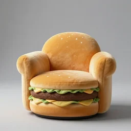 an armchair designed in hamburgerist style