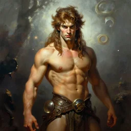 a portrait of a handsome ripped magical fantasy fairy man by Frank Frazetta, WLOP and ross tran