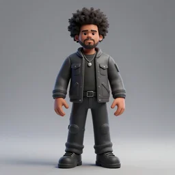 3 d model of the weeknd, in the style of kideight, octane render, ultra detailed, 3 d character model