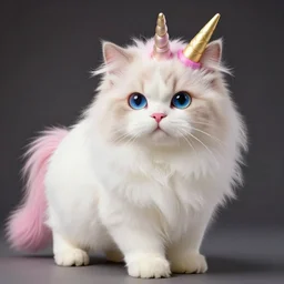 photo of a big fluffy cat unicorn by elke vogelsang