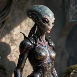 Attractive looking female alien