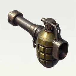 heavy dieselpunk grenade launcher | | stylized weapon icons, digital painting, isometric, by greg rutkowsky, trending on artstation