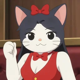 anime cat looks like a stripper,