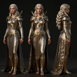 character sheet of goddess astarte, concept art, game art, highly intrincate, full body front and side, unreal engine, very detailed, detailed face, octane render, artstation, cgsociety, witcher iii concept art.