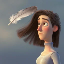 a feather on wind by (((Pablo Picasso))) by Pixar!!!