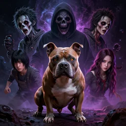 pitbull, scariest horror nightmare by beksinski and junji iyo and horiyoshi iii, digital art, deepdream cosmic, 3 d high definition, trending on artstation, hyper detailed, trending on deviantart, unreal engine