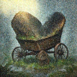 a broken down abandoned tinker ’ s wagon, ornate, beautiful, atmosphere, vibe, mist, rain, wet, puddles, fern, flowers, concept art illustration, color page, tone mapping, akihiko yoshida, james jean, andrei riabovitchev, marc simonetti, yoshitaka amano, digital illustration, greg rutowski, volumetric lighting, sunbeams, particles